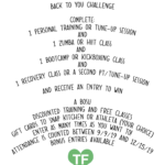 Description of how to enter the back to you Houston fitness challenge